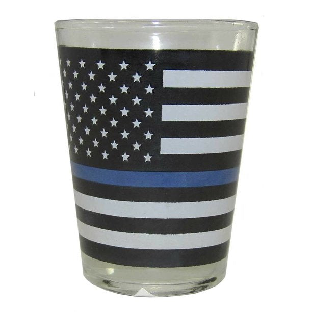 Pine Ridge Thin Blue Line Flag Shot Glass