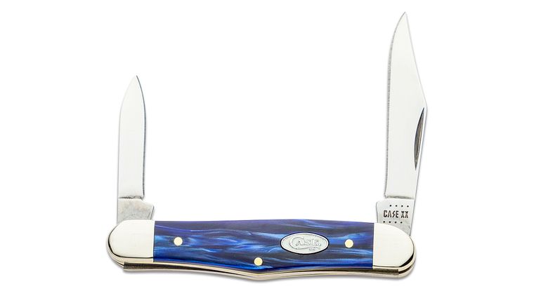 Case SparXX Smooth Blue Pearl Kirinite Half Whittler Pocket Knife (23443)