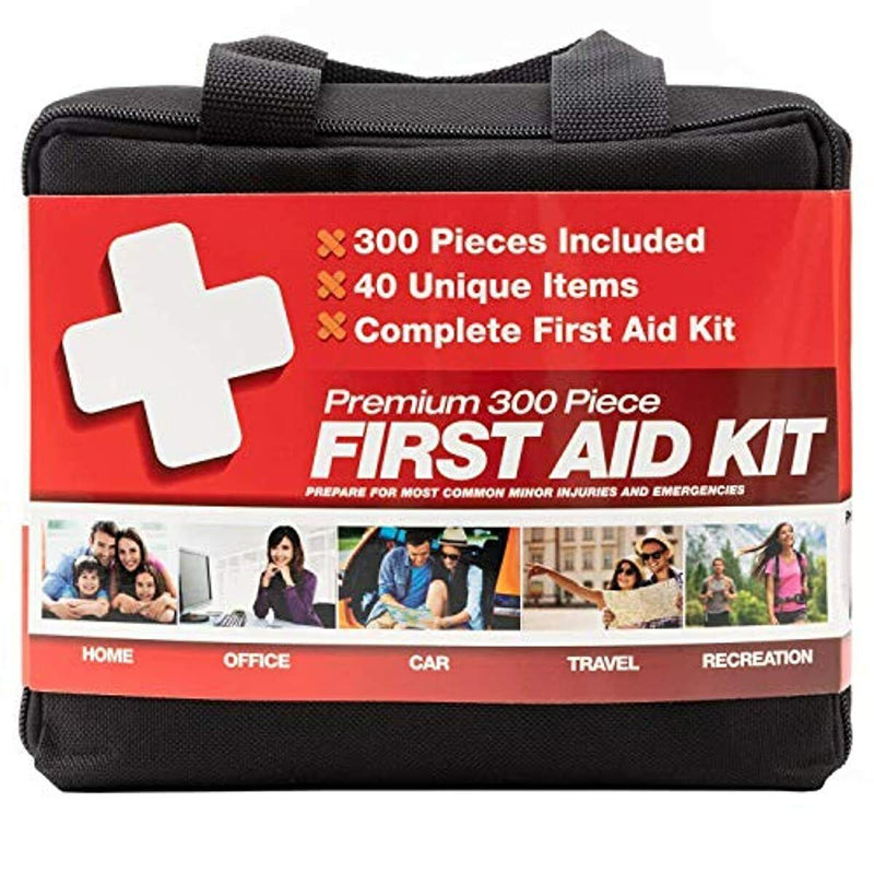 M2 BASICS 300 Piece (40 Unique Items) First Aid Kit | Premium Emergency Kits | H