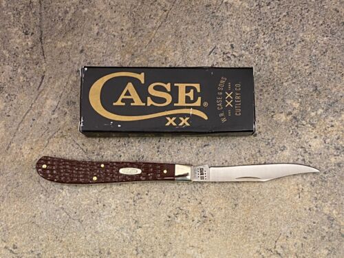 Case Brown Synthetic Slimline Trapper Knife 00135 Clip Blade Stainless Steel