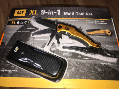 CAT XL 9 in 1 Multi Tool Knife Pliers Saw Screwdrivers