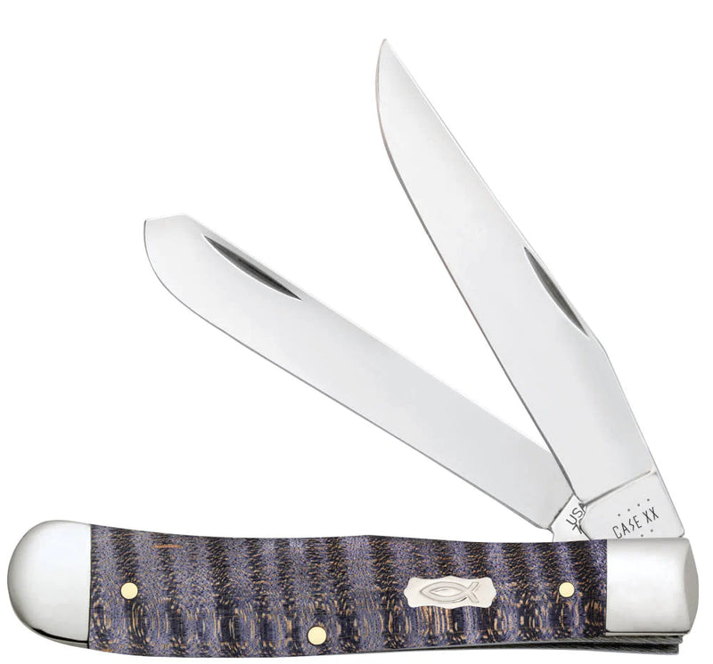 Case®  Smooth Purple Curly Maple Wood Slimline Trapper –